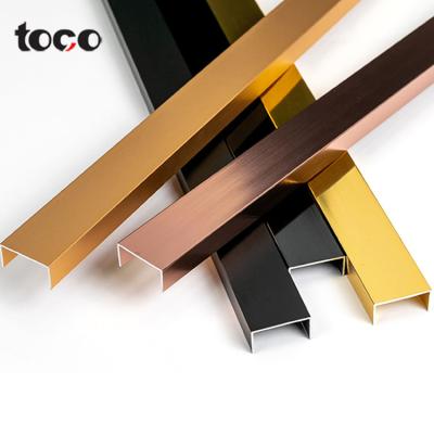 China TOCO Chrome Trim Channel Strips Decorated Profile For Furniture Tile U Shaped Edge Guard for sale