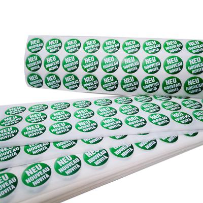 China Custom Sticker Die Cut Self Adhesive Heat Sensitive Logo Sticker Label Printing Good Quality for sale