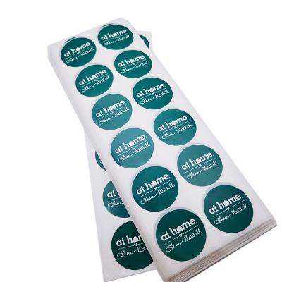 China Custom Waterproof Circle Heat Sensitive Personalized Sticky Biodegradable Printing Stickers Packaging Private Labels for sale