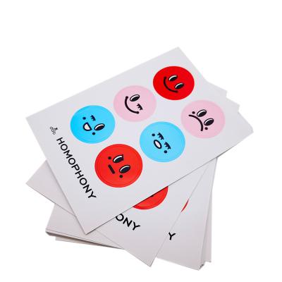 China Brand Logo Printing White Vinyl PVC Kiss Cut Self Adhesive Waterproof Sticker Covers Custom Sticker Sheet for sale