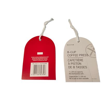 China Custom Waterproof High Quality Labels Product Hang Tags Coffee Stained Hang Tag for Every Industry for sale