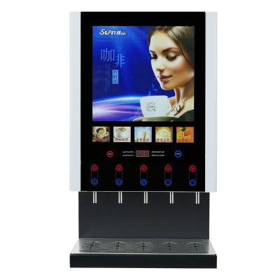 China Five-equipment Automatic Instant Coffee Machine Cost Effective And Beverage Machine For Restaurants And Commercial for sale