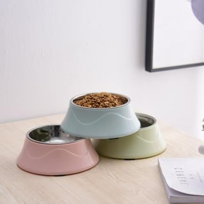 China Easy Clean Viable Pet Bowls Portable Drinking Pet Dog Cat Dog Bowl Steel Pet Bowl for sale