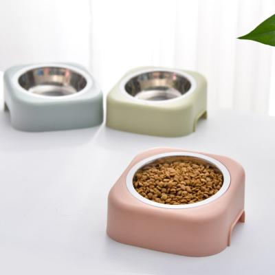 China Sustainable Innovative Design Pet Chilled Water Bowl Small Pet Bowl Tilted Pet Bowl Travel for sale