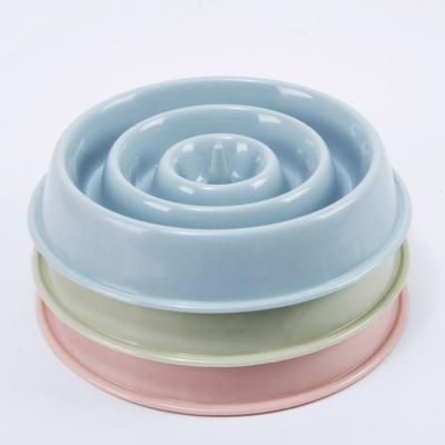 China Plastic Viable Round Shape Pet Bowl Dog Pet Supplies Dog Bowl Slow Feeder Bowl for sale