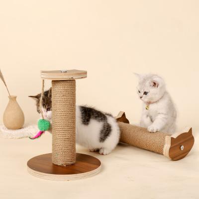 China Fashion Guarantee Safety Mini Cat Tree Workmanship Climbing Tree Mini Sustainable Cute Stylish Sisal Cat Climbing Cross the Pole for sale