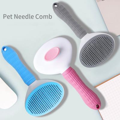 China New Type Sustainable Cat and Dog Pet Grooming Brush Self-cleaning Pet Grooming Comb for sale