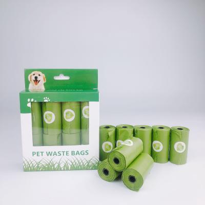 China High quality waterproof biodegradable cornstarch pet waste bag dog poop plastic bags viable for sale