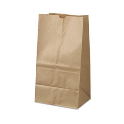 China Recycled Materials Wholesale Customized Plain 7x7 Square Flat Bottom Food Grade Grocery Brown Kraft Paper Bags With Logos Sticker For Donuts Food for sale