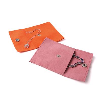 China Wholesale custom logo high quality elegant fashion attractive plain pink 9 x 9cm 6*6cm jewelry microfiber pouches packaging gift bags for sale