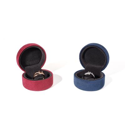 China Wholesale Newest Premium Quality Velvet Inside Small Red Round Rings Necklace Jewelry Metal Iron Packaging Gift Jewelry Boxes for sale