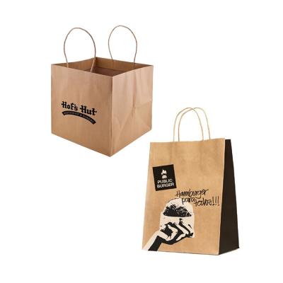 China Recycled Luxury Shopping Tote Bags Custom Heavy Duty Materials Extra Large Grocery Packaging Carrier Customized Kraft Paper Bags With Handle For Food for sale