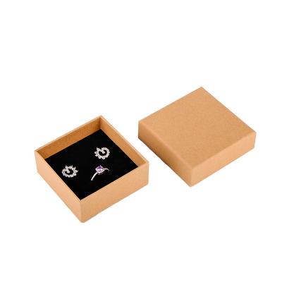 China Customized Recycled Materials For Customize Cheap Fancy Jewelry Packaging Cardboard Kraft Paper Bottom Lid Gift Brown Craft Shopping Paper Box for sale