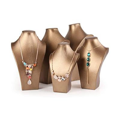 China Attractive New Design Fashion Necklace Earring Ring Stand Price Making Price Rack Gift Model Jewelry Displays Whole Body Set Colorful Head for sale