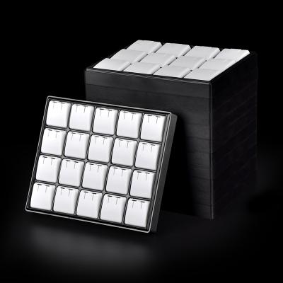 China Attractive custom a variety of styles ring black and white plastic earring jewelry display tray for jewelry store store market display for sale