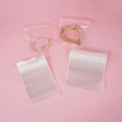 China Disposable Custom PVC White Plastic Zipper Jewelry Earring Storage Ziplock Poly Transparent Custom Heat Seal Packaging Bag for sale