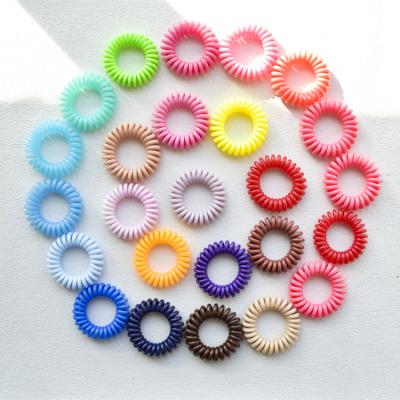 China Hair Accessory Candy Colors Plastic Flexible Hair Ring for sale