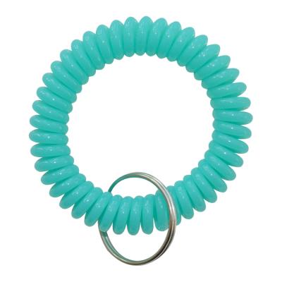 China Trendy Candy Colors Spiral Plastic Flexible Wrist Coil Keys for sale