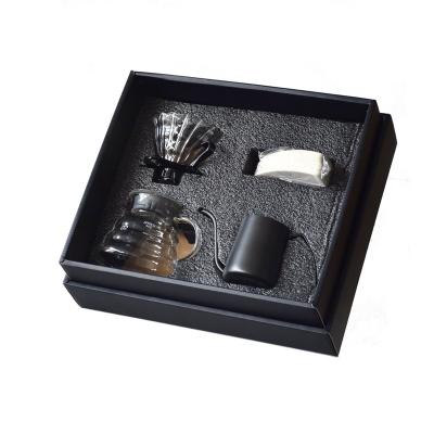 China Small stocked kit coffee products 4piece new pover above coffee maker kit box for sale