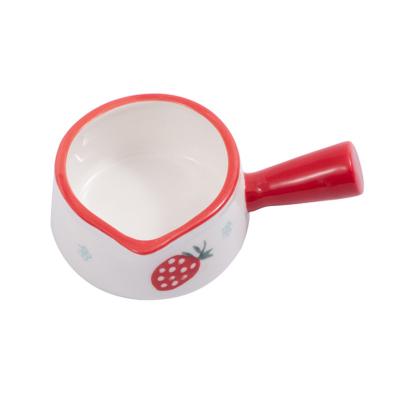 China Japanese Ceramic Stocked Mini Milk Pot with Handle for sale