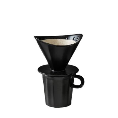 China Wholesale Sustainable Coffee Dripper v60 Ceramic Coffee Spill Over V Shaped Portable Coffee Brewer for sale