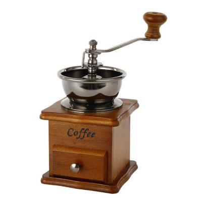 China 2022 vintage wooden coffee grinder with manual coffee grinder for sale