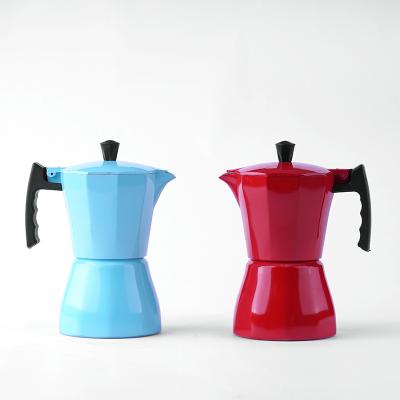 China Customized Viable Color Italian Aluminum Espresso Coffee Maker Moka Pot for sale