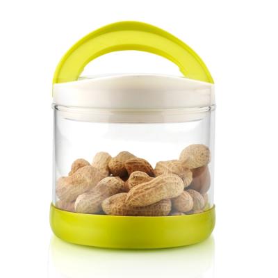 China Viable Large Size Silicone Glass Food Container Bottom Cylinder Shape Glass Jar for sale