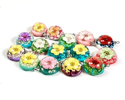 China BOHEMIA Ivy Custom Narcissus Charms For Charm DIY Dried Flower Earring For Jewelry Making 14mm for sale