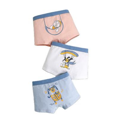 China Good Quality Thermal Boy Shorts Simple Organic Cartoon Kids Underwear Light Color Cotton Boys Panties Sets for sale