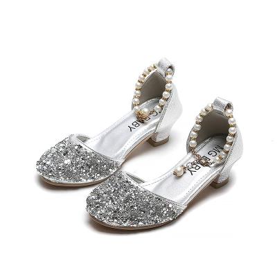 China Economical Custom Sequined Princess Dress Shoes Kids Girls Material Durable Comfortable Breathable for sale