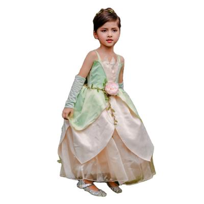 China Wholesale Washable Princess Tiana Girl Prom Dress Baby Fancy Children's Dresses Boutique Party for 2-13 Years Girls for sale