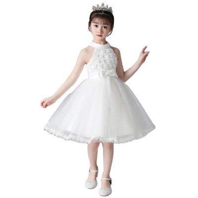 China 2021Hot Sale Kids Princess Dresses Girls Tutu Dress White Pink Pink Bridesmaids Dress Sleeveless 10 Years Old for sale