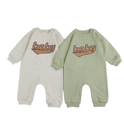 China Wholesale popular baby ribbed jumpsuit cotton solid colors fall spring baby newborn clothes for sale