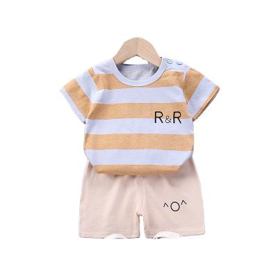 China Wholesale Breathable 2021 Summer Cute Baby Clothes Shorts Shirt 2pcs Baby Boy Girl Cotton Clothing Sets for sale