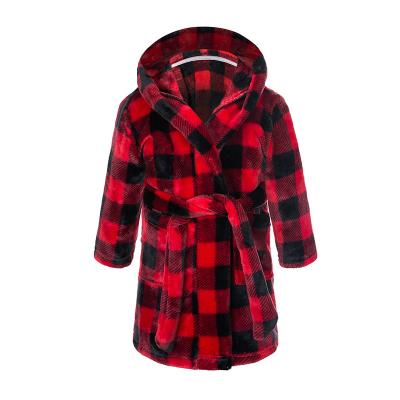 China QUICK DRY Flannel Girls Winter Cartoon Christmas Pajamas for Kids Boys Home Wear Sleepwear for sale