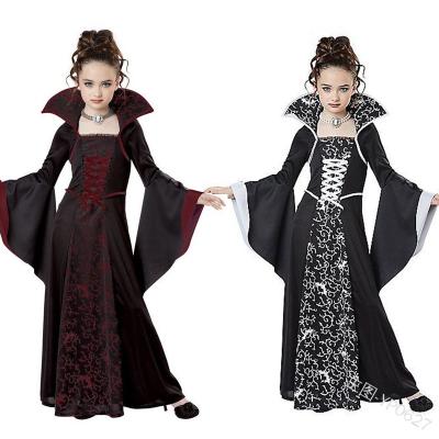 China Halloween Party Fancy Dress Costume For Kids Girls Witch Vampire Cosplay Costume Halloween Children's Performance Clothing For Party for sale