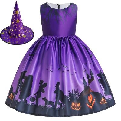 China New fashion kids costume purple comfortable cosplay dress high quality new washable for sale