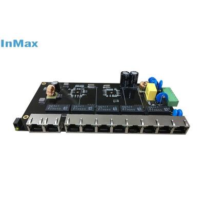 China POE PoE 10 Switch PCB port borad 8 port Ethernet PCBA board 10/100/1000m for sale