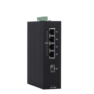 China Industrial POE 4G+1G Gigabit Fiber Ethernet Media Converter For Outdoor Camera Security PoE Switch for sale