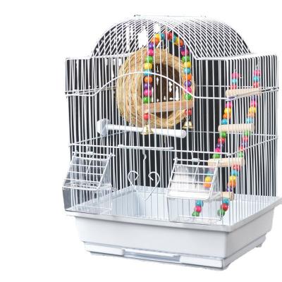 China Parrot Animal Wholesale Bird Cage Wire Metal Bird Cage Hand Held Cage for sale