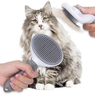 China High Quality Viable Pet Hair Brush Pet Hair Remover Grooming TPR Brush Pets Steel Comb for sale