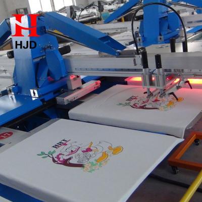 China High Quality Oval Fabrics Printer T-shirt 12colors Silk Screen Printing Machine for sale