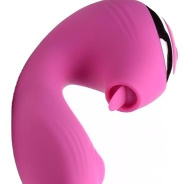 China ABS Silicone Crown Shaped Tongue Licking And Sucking Vibrator Clitoris Stimulation Masturbation Device For Female for sale