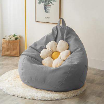 China Removable Cover Cheap Polyester Fabric Flowers Shaped Bean Bags Living Room Sofas Recliner Cover Chair for sale