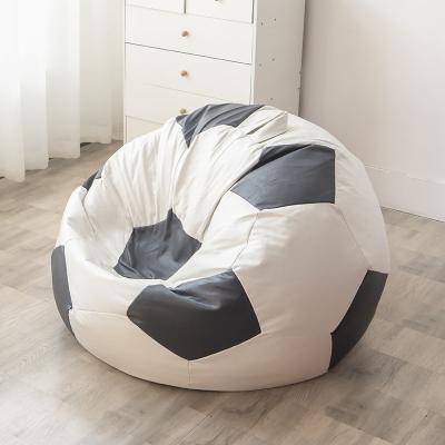 China Removable Cover Waterproof Football Shape Beanbag Cover Recliner Outdoor Soccer Bean Bag Sofa Chair Modern Sports Ball Beanbag for sale