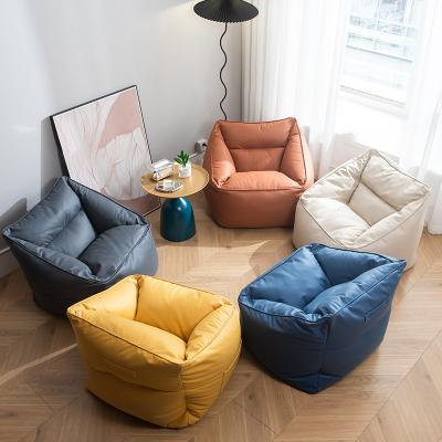 China Removable Cover Indoor New Style Single Seating Leathaire Living Room Beans Chair Beanbag Cover Sofa Bean Bag for sale