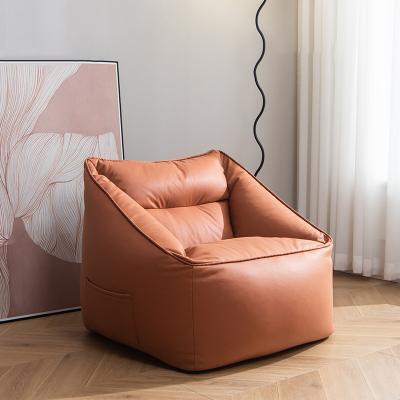 China Removable Cover Waterproof New Sofa Fabric Leathaire Bean Bag Single Sofa Living Room Bean Bag Chair Luxury Bean Bag Cover for sale