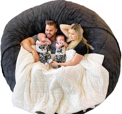 China Soft Big Beanbag Unfilled Toy Storage 5 Foot Memory Foam Filled Bean Bag Chair Giant To Bed Comfy Large Bean Bag Bed Fluffy Lazy Sofa for sale