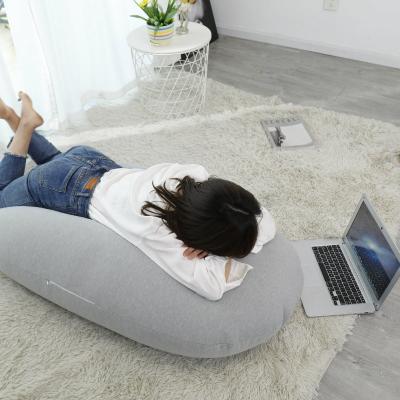 China Removable Cover New Developed Cloud Pod Stretch Large Bean Bags Chairs No Filling 100% Kidney Shape Bean Bag Lazy Sofa For Any Corner for sale